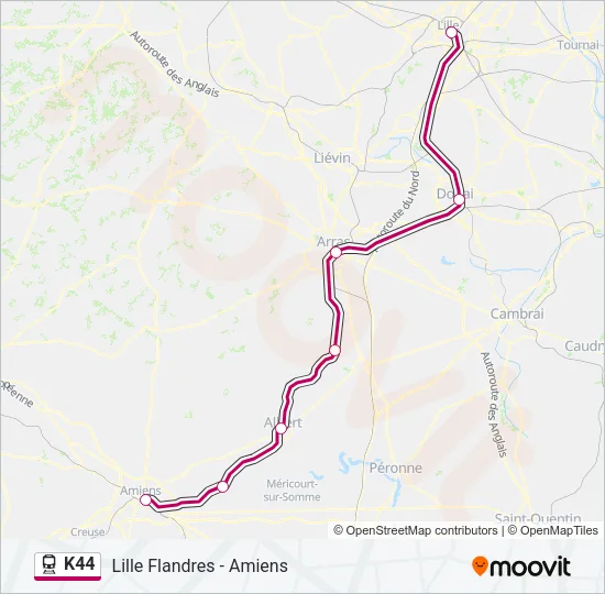 K44 Train Line Map