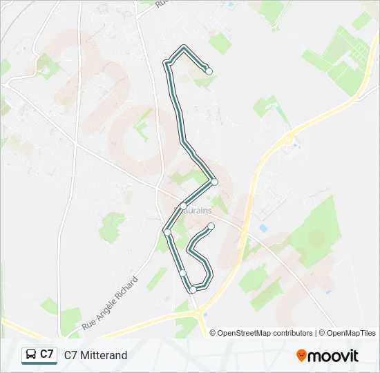 C7 Bus Line Map