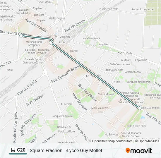 C20 Bus Line Map