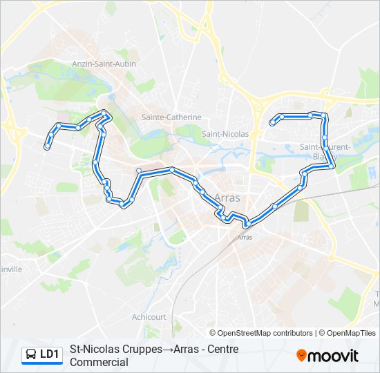 LD1 bus Line Map