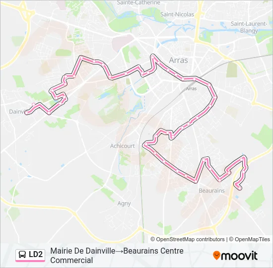 LD2 Bus Line Map