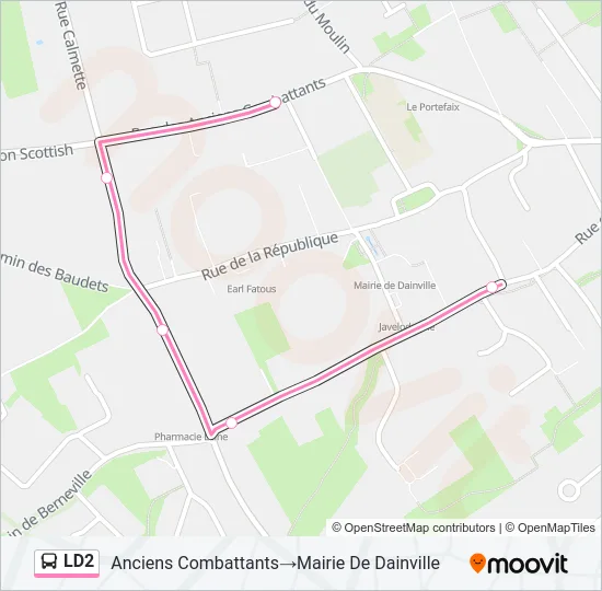 LD2 Bus Line Map