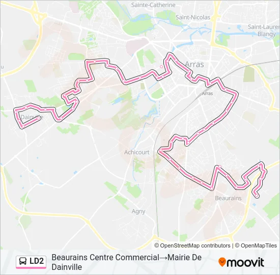 LD2 Bus Line Map