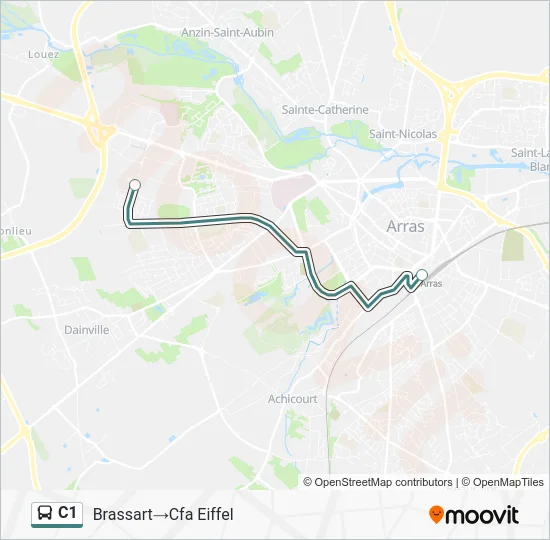 C1 Bus Line Map