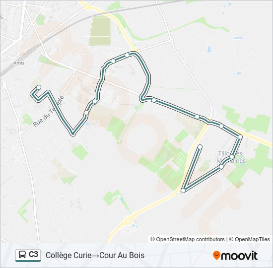 C3 bus Line Map