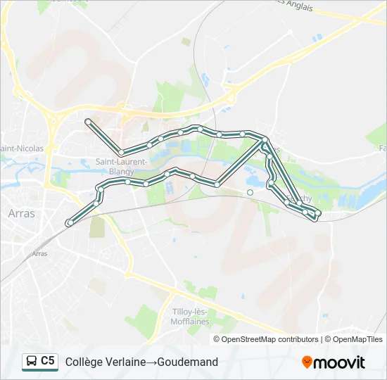 C5 Bus Line Map