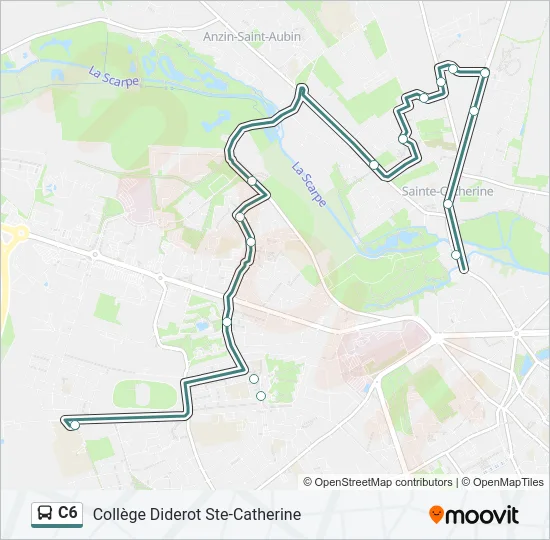 C6 Bus Line Map