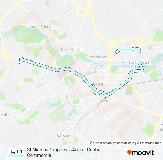 L1 Bus Line Map