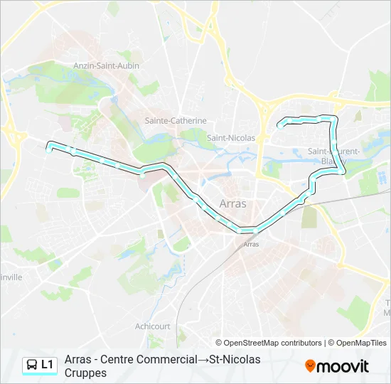 L1 Bus Line Map