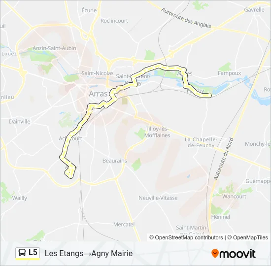L5 Bus Line Map