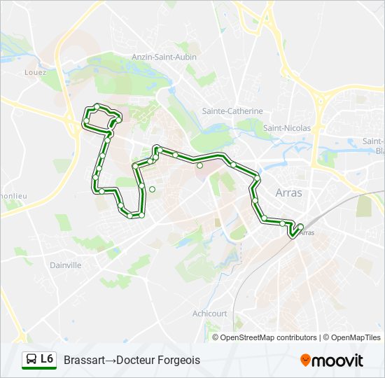 Mapa de L6 de autobús