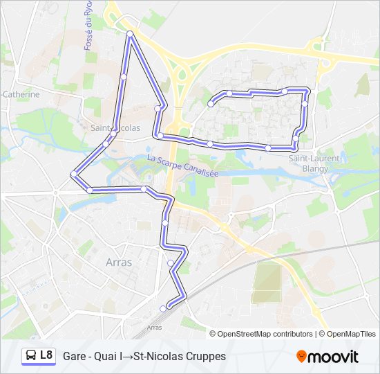 L8 bus Line Map