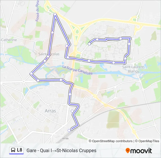 L8 Bus Line Map