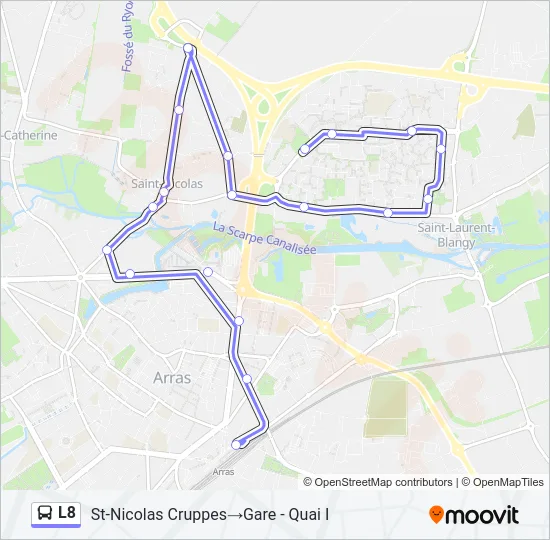 L8 Bus Line Map