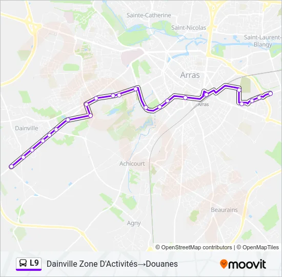 L9 Bus Line Map