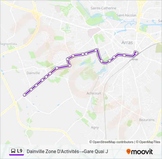 L9 Bus Line Map