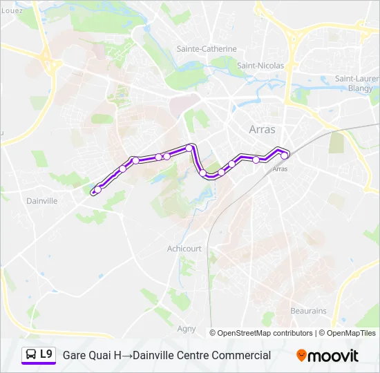 L9 Bus Line Map