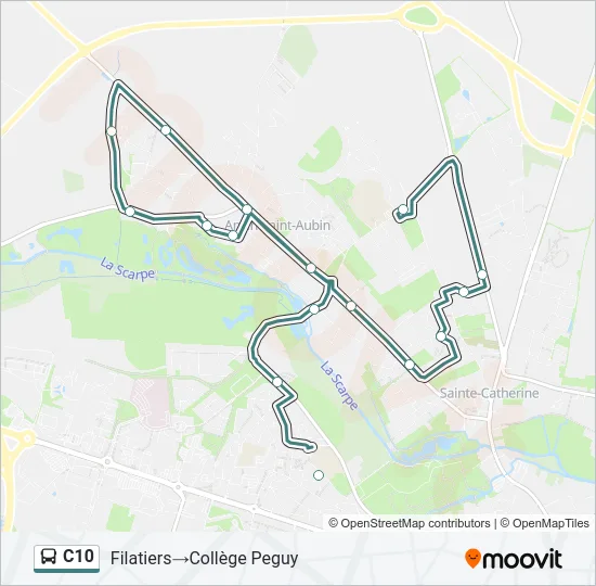 C10 Bus Line Map