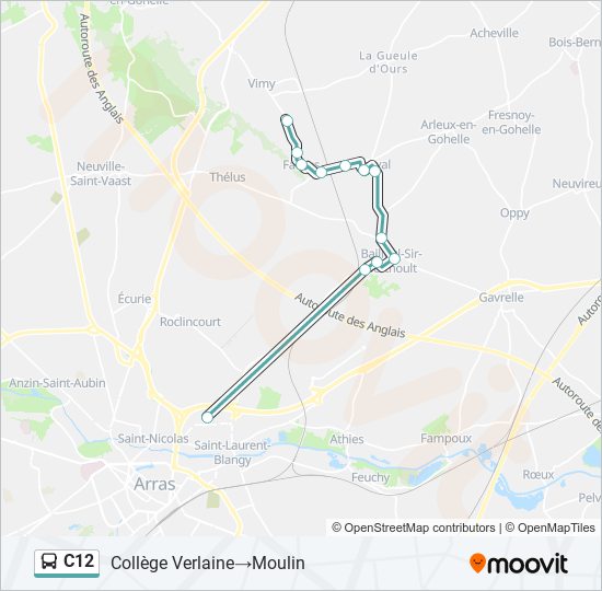 C12 bus Line Map