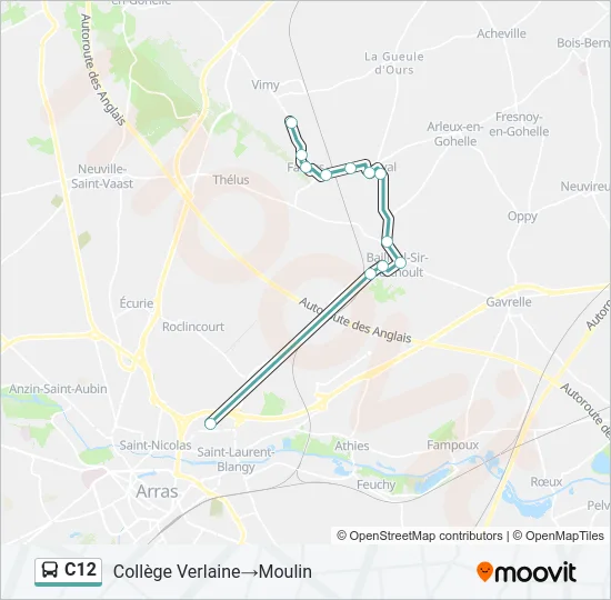 C12 Bus Line Map