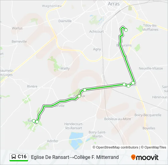 C16 Bus Line Map