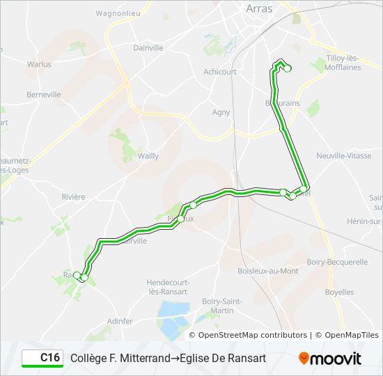 C16 bus Line Map