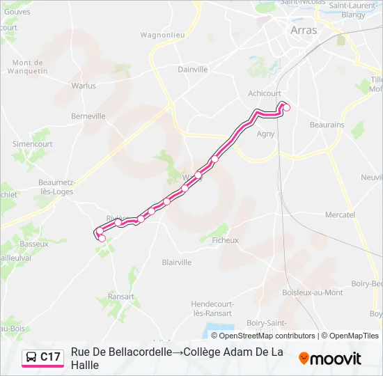 C17 Bus Line Map