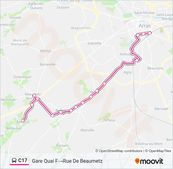 C17 Bus Line Map