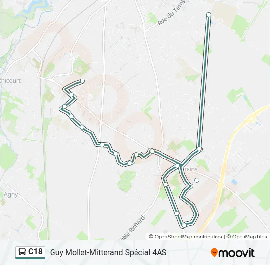 C18 Bus Line Map