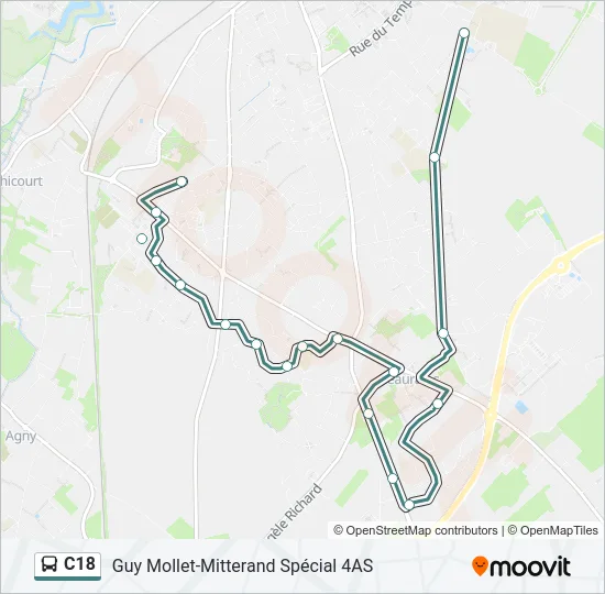 C18 Bus Line Map
