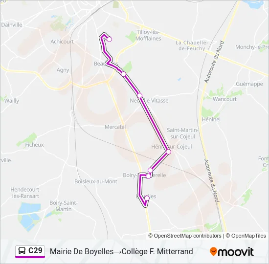C29 Bus Line Map
