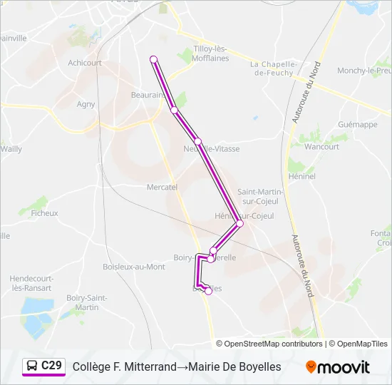 C29 Bus Line Map