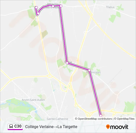 C30 Bus Line Map