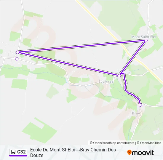 C32 Bus Line Map