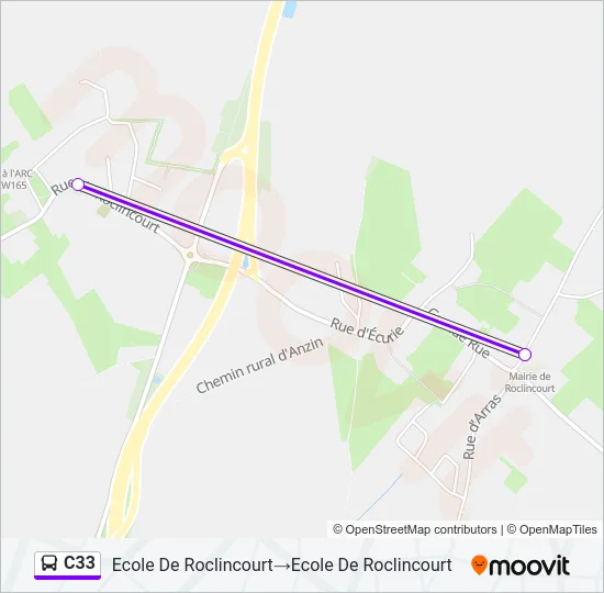 C33 Bus Line Map