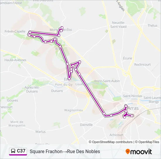 C37 Bus Line Map