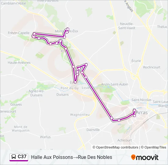 C37 Bus Line Map