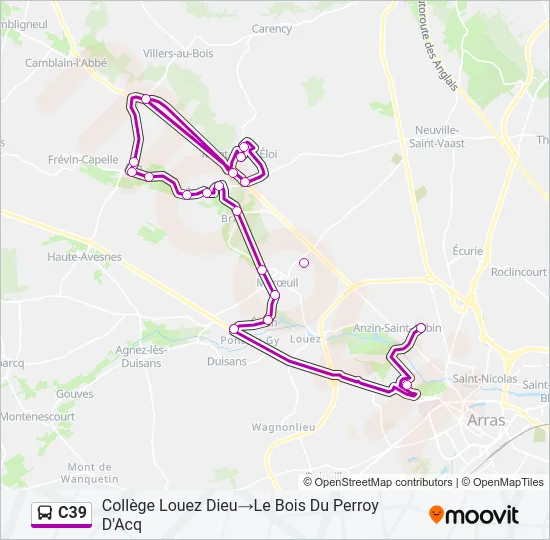 C39 Bus Line Map