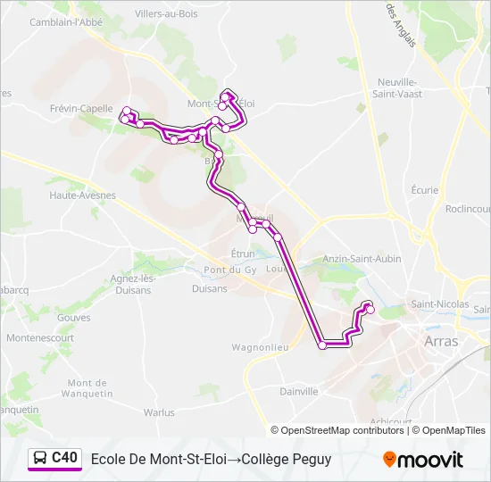 C40 Bus Line Map