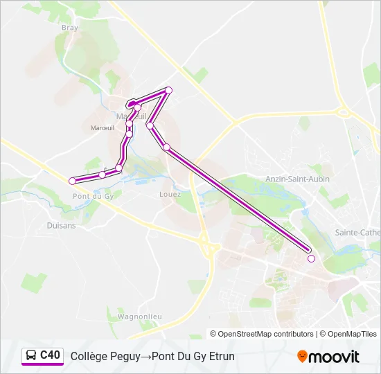 C40 Bus Line Map