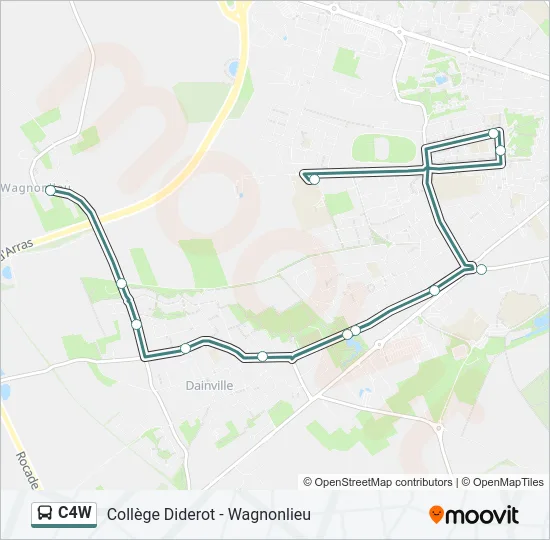 C4W Bus Line Map