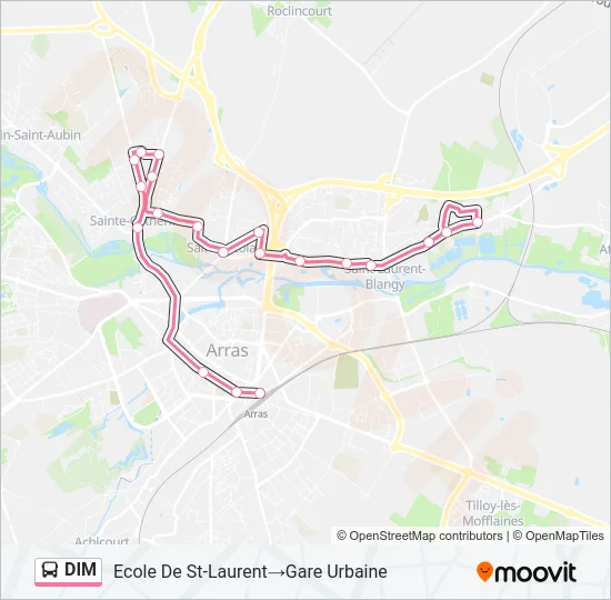 DIM Bus Line Map