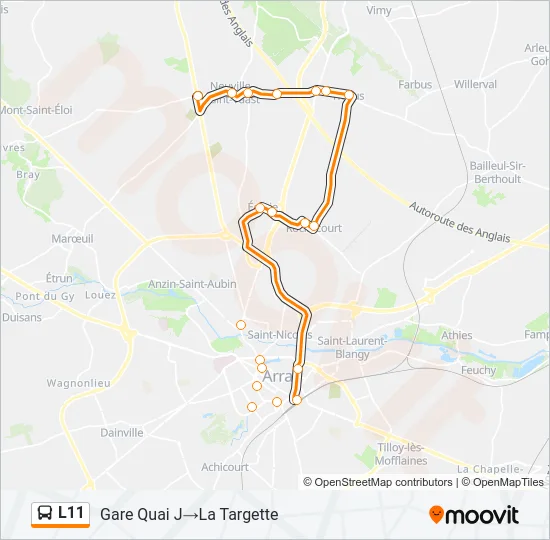 L11 Bus Line Map