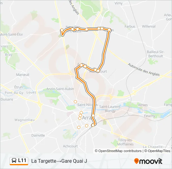 L11 Bus Line Map