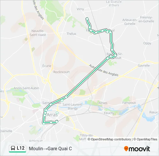 L12 Bus Line Map
