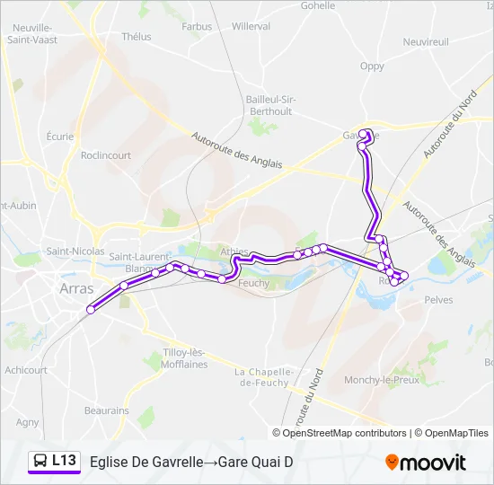 L13 Bus Line Map