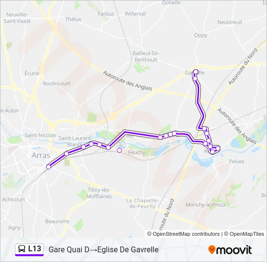 L13 Bus Line Map