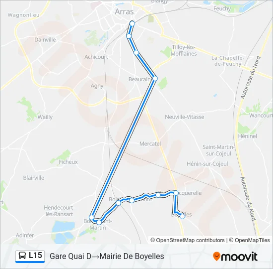 L15 Bus Line Map