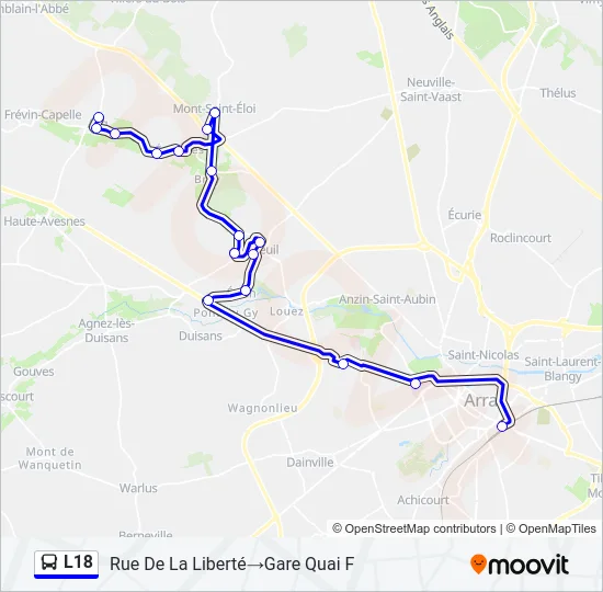 L18 Bus Line Map