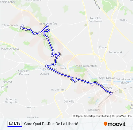 L18 Bus Line Map